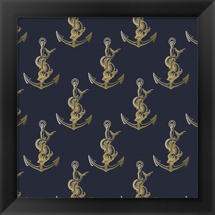 Framed Gold Anchor Print