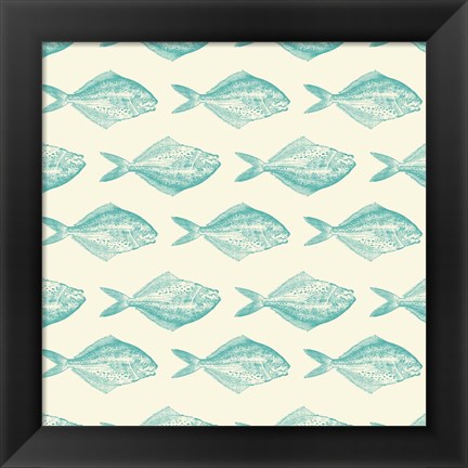 Framed Fish Pattern Print