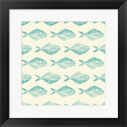 Framed Fish Pattern Print