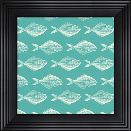 Framed Fish Pattern Print