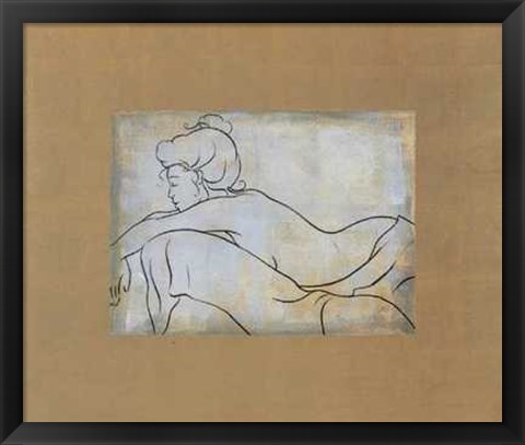 Framed D. Bennion - Femme Allongee Size 23.75x19.75 Print