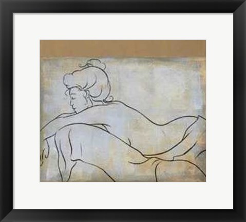 Framed D. Bennion - Femme Allongee Size 23.75x19.75 Print