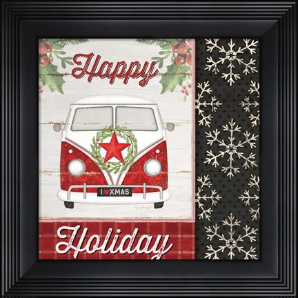 Framed Happy Holiday Print