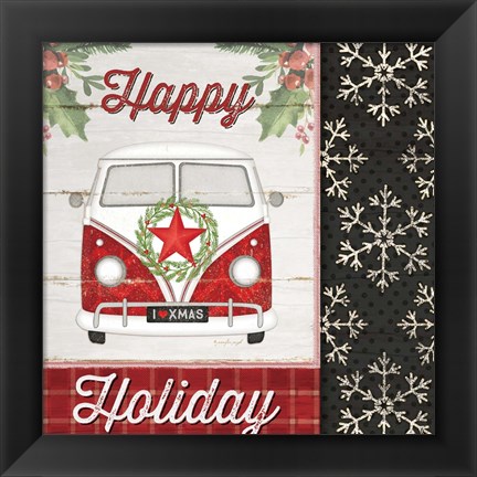 Framed Happy Holiday Print