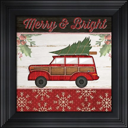 Framed Merry &amp; Bright Print