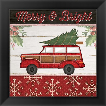 Framed Merry &amp; Bright Print