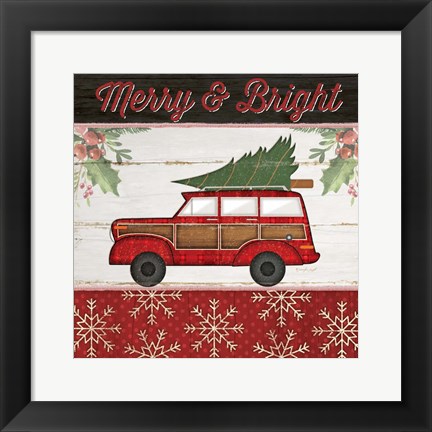 Framed Merry &amp; Bright Print