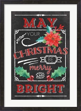 Framed Merry and Bright Print