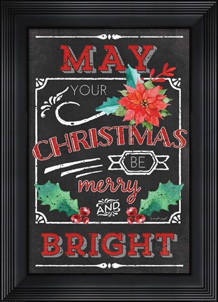 Framed Merry and Bright Print