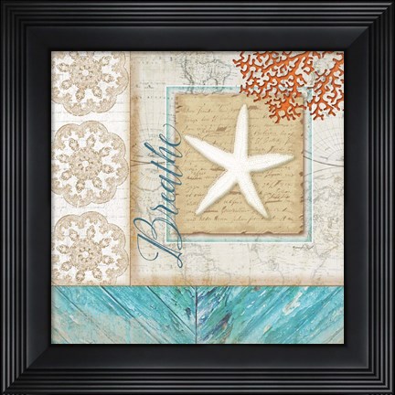 Framed Coastal Starfish Print