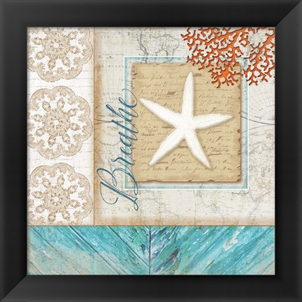 Framed Coastal Starfish Print