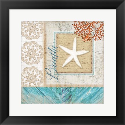 Framed Coastal Starfish Print