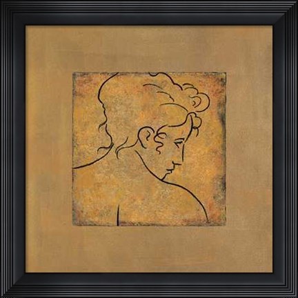 Framed Dan Bennion - Etude de Visage II Size 19.75x19.75 Print