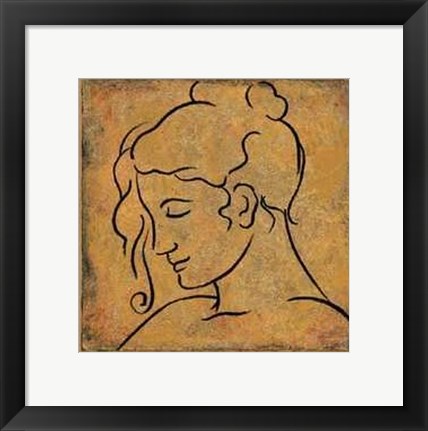 Framed Etude de Visage I Print