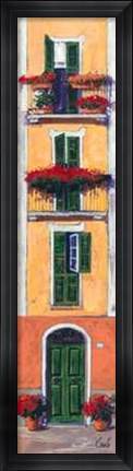 Framed Daniela Corallo - Balconi Liguri II Size 11.75x47.25 Print