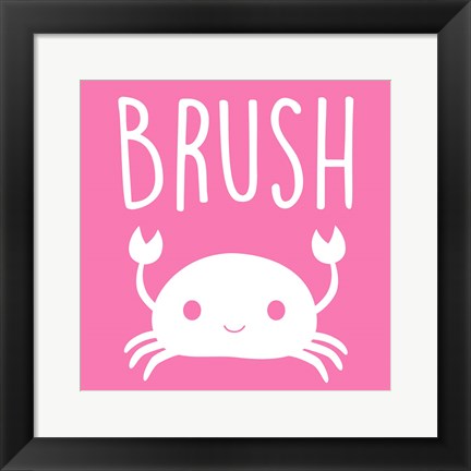 Framed Sea Creatures-Brush Print