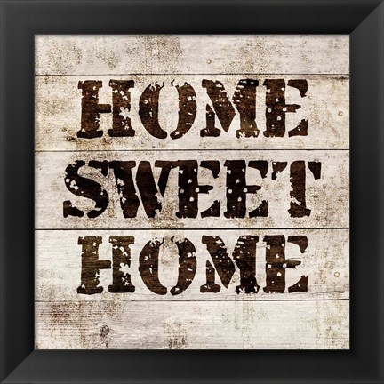 Framed Home Sweet Home In Wood Print