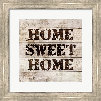 Framed Home Sweet Home In Wood Print