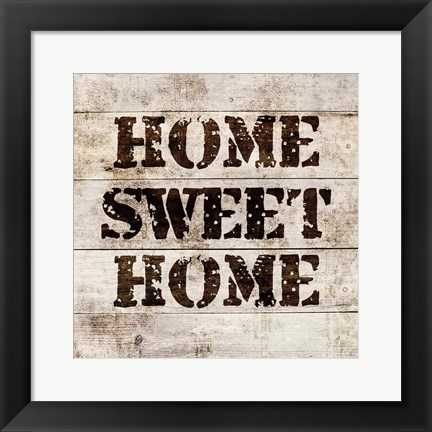 Framed Home Sweet Home In Wood Print