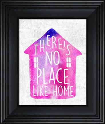 Framed There&#39;s No Place Like Home-Watercolor Print