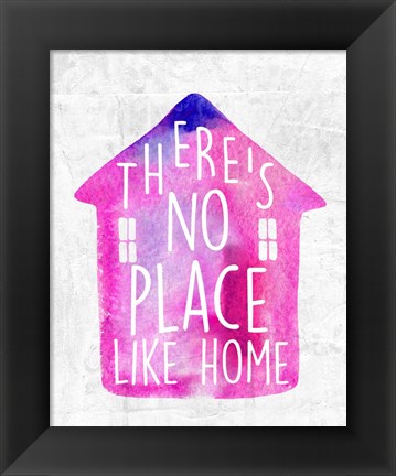 Framed There&#39;s No Place Like Home-Watercolor Print