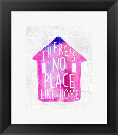 Framed There&#39;s No Place Like Home-Watercolor Print