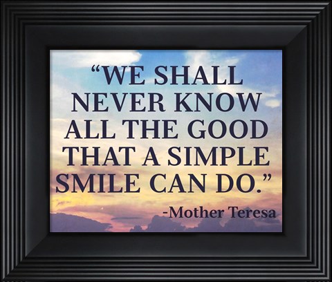 Framed Simple Smile Print