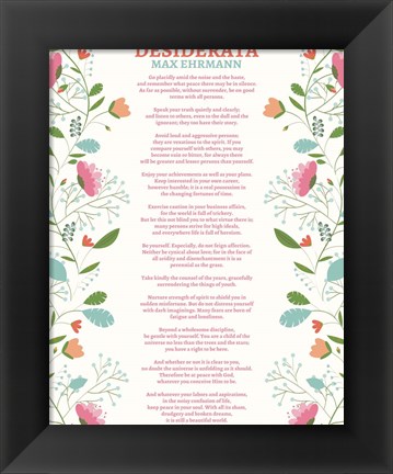 Framed Decorative Desiderata Print