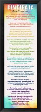 Framed Colorful Desiderata Print