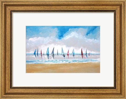 Framed Boats V Print