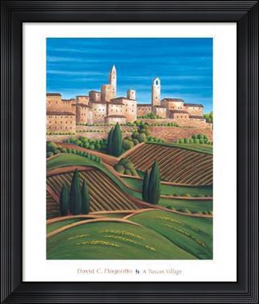 Framed Tuscan Village Print