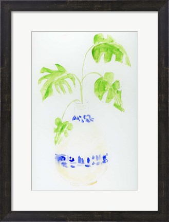 Framed Blue and White Botanical IV Print