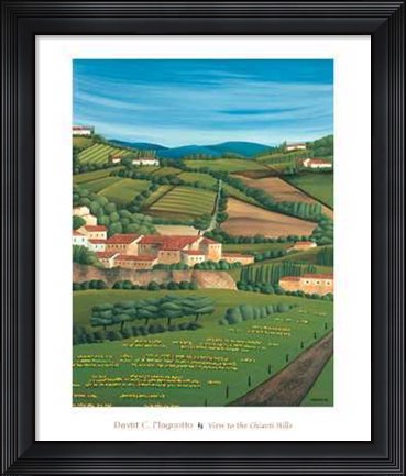 Framed View to the Chianti Hills Print