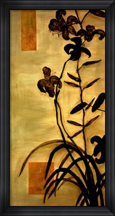 Framed Lily Silhouette II Print