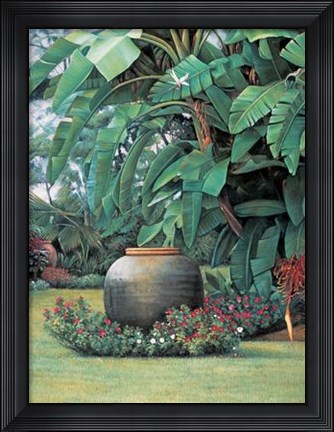 Framed Tropical Garden I Print