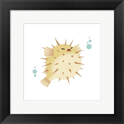 Framed Sea Creatures - Pufferfish Print