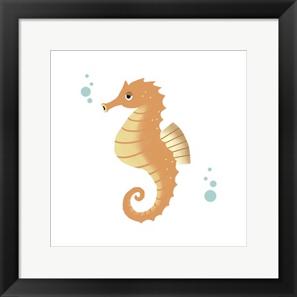 Framed Sea Creatures - Seahorse Print