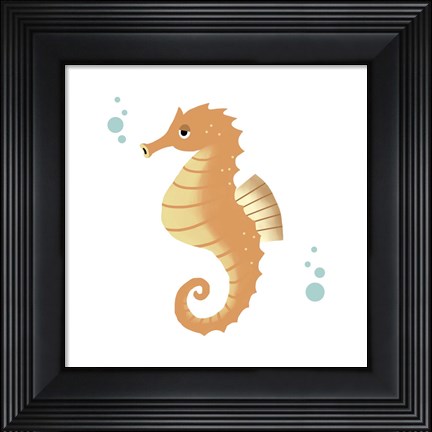 Framed Sea Creatures - Seahorse Print