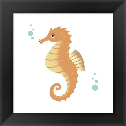 Framed Sea Creatures - Seahorse Print