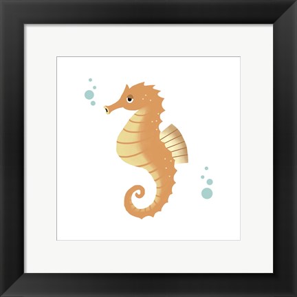 Framed Sea Creatures - Seahorse Print