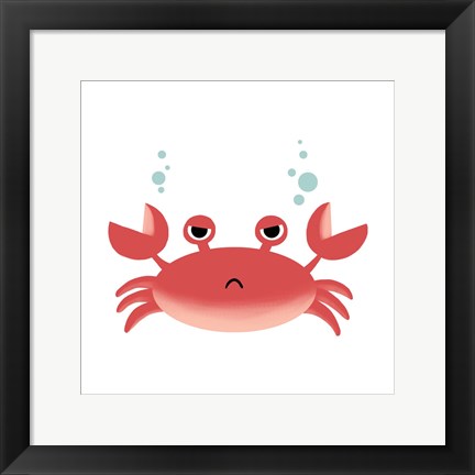 Framed Sea Creatures - Crab Print