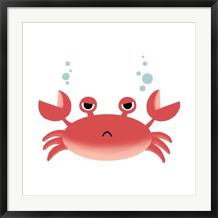 Framed Sea Creatures - Crab Print