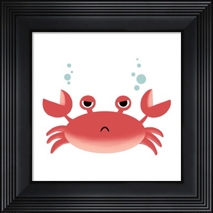 Framed Sea Creatures - Crab Print