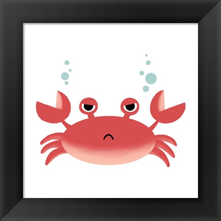 Framed Sea Creatures - Crab Print