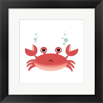 Framed Sea Creatures - Crab Print