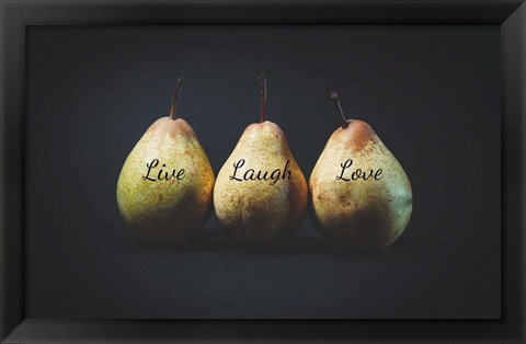 Framed Pears - Live Laugh Love Print