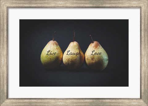 Framed Pears - Live Laugh Love Print