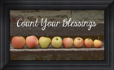 Framed Count Your Blessings Apples Print