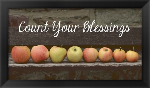 Framed Count Your Blessings Apples Print