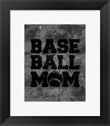 Framed Baseball Mom Print